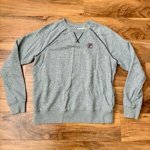 FILA Sweater Medium Adult Gray Pullover Sweatshirt Logo Modern Fit Womens